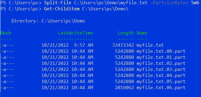 split-large-file-in-powershell-delft-stack